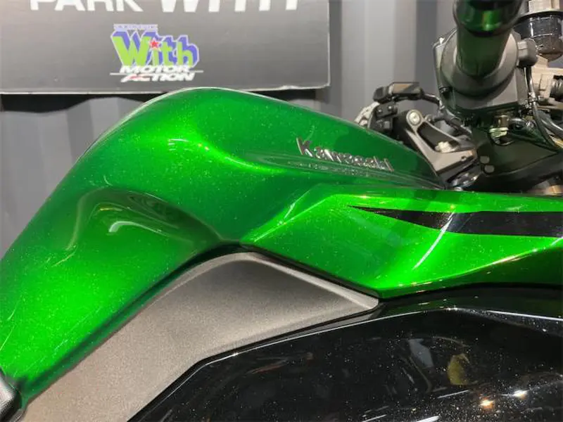 Ninja1100SX SE 2025年モデル グリーン タンク周り