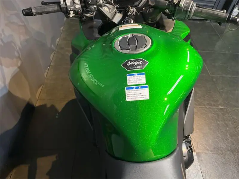 Ninja1100SX SE 2025年モデル グリーン タンク上から